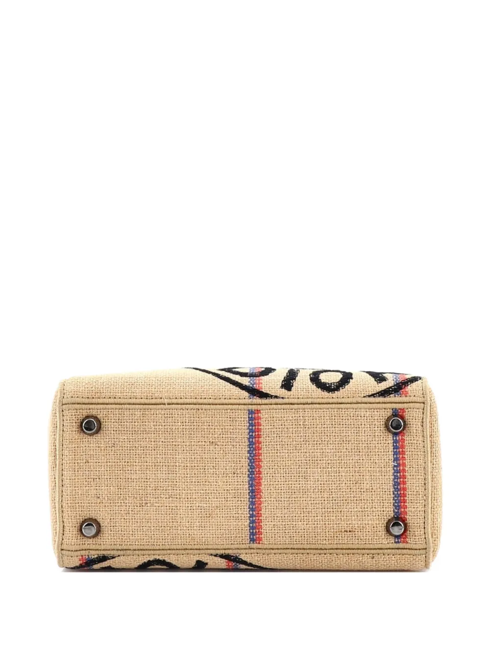 Lady D-Lite Bag Embroidered Raffia Medium satchel