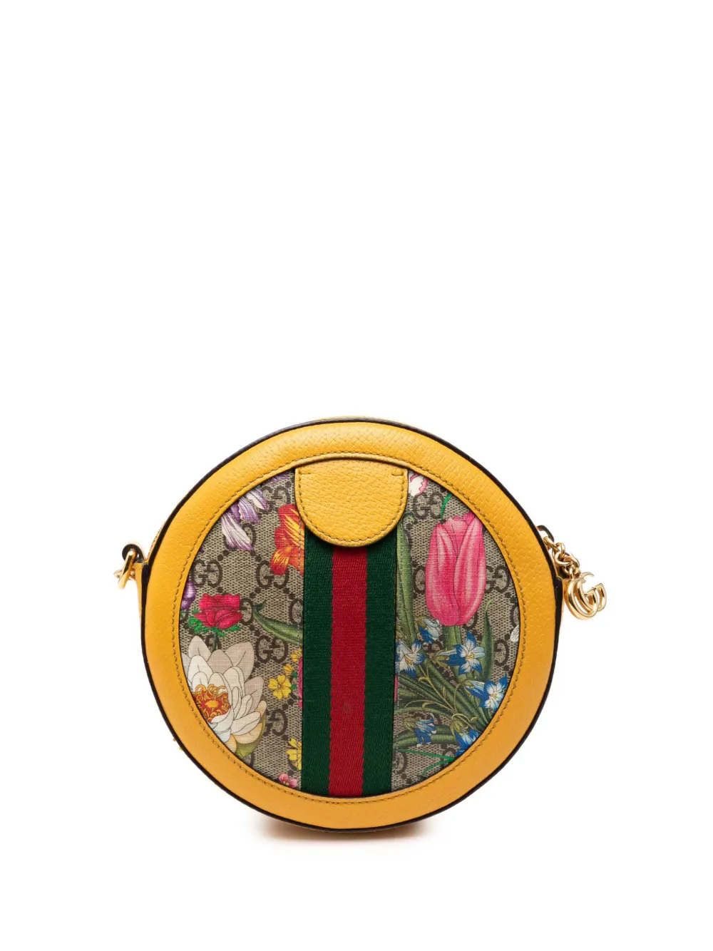 2016-2026 Mini Gg Supreme Flora Ophidia Round Crossbody Bag