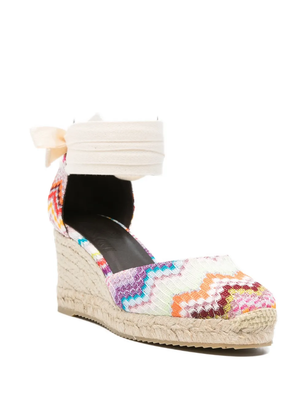 Missoni Gestrikte espadrilles met chevron patroon Oranje