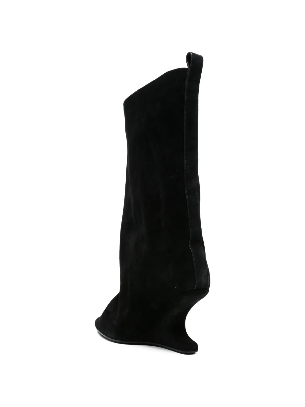 Rick Owens Cantilever 8 laarzen met puntige neus Zwart