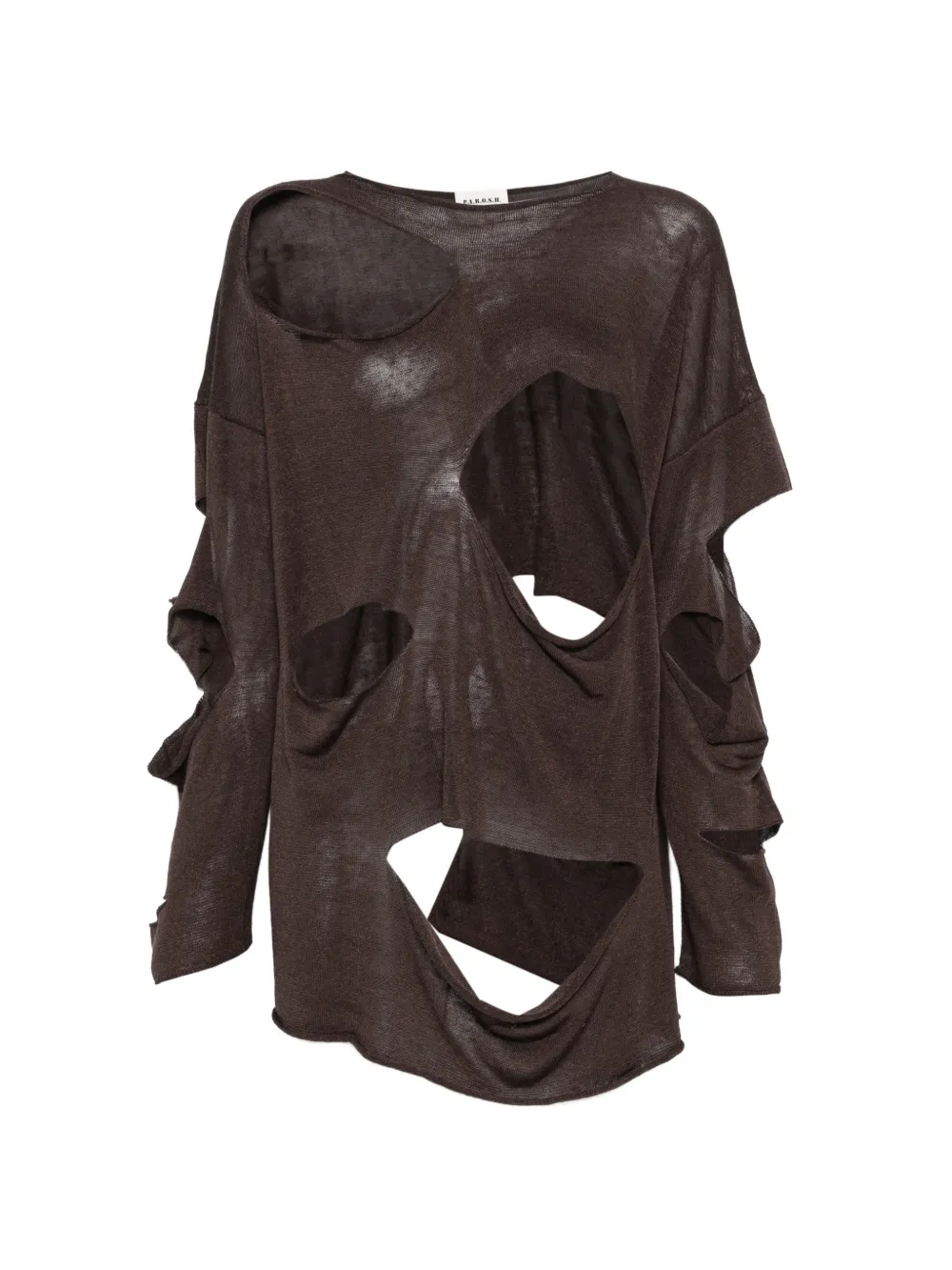 P.A.R.O.S.H. Babygirl cut-out sweater - Marrone