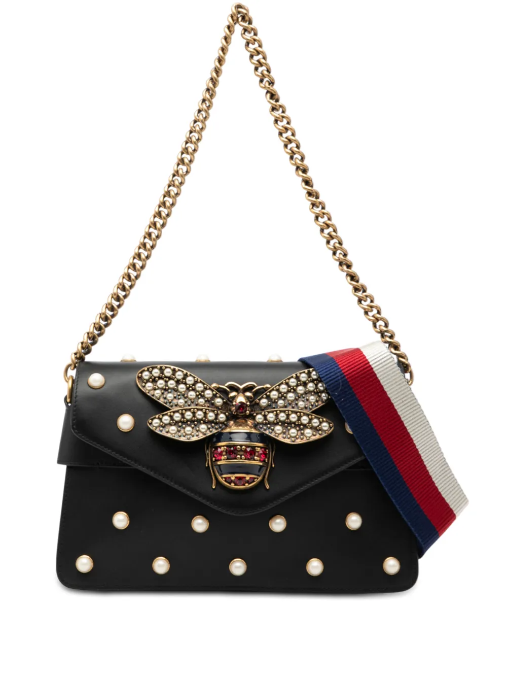 Gucci Pre-Owned 2000-2015 Mini Queen Margaret Broadway Leather satchel - Nero