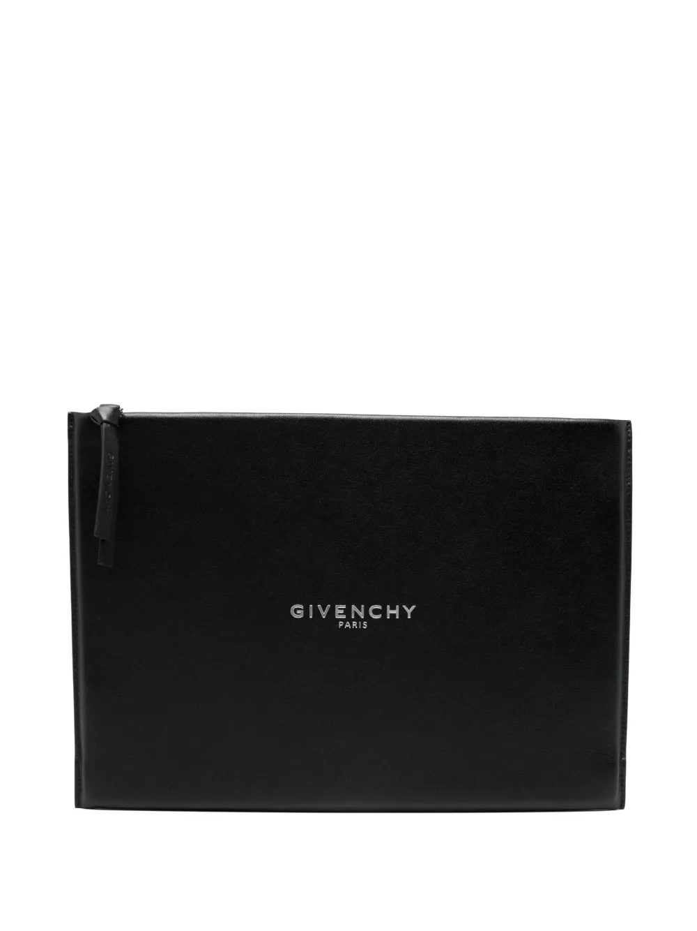 Givenchy large Antigona Stamped logo leather clutch bag - Nero