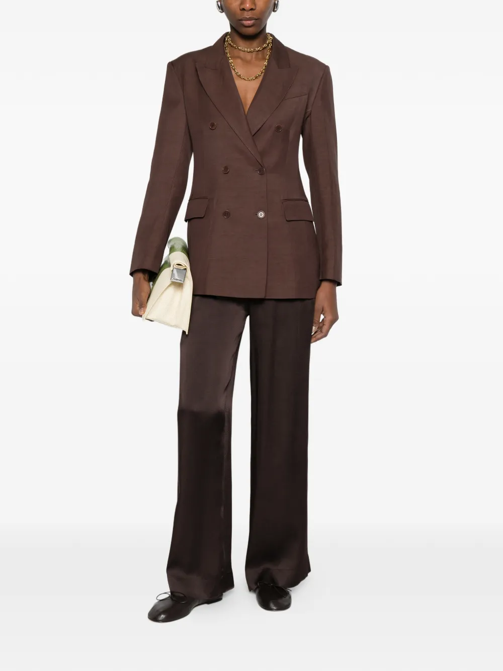  P.a.r.o.s.h. Double-breasted Blazer - Brown 