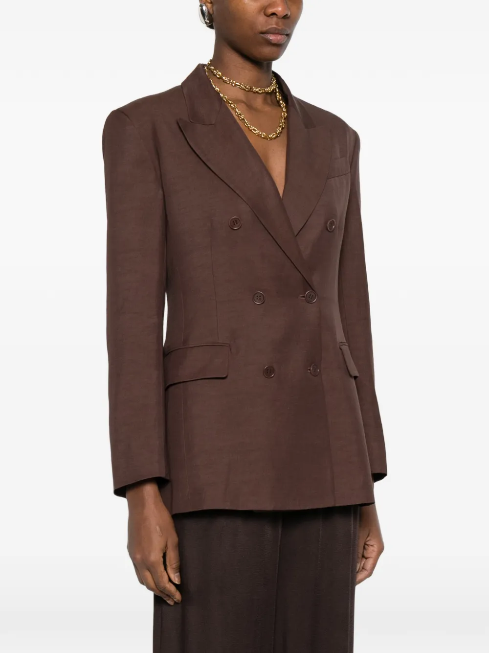  P.a.r.o.s.h. Double-breasted Blazer - Brown 