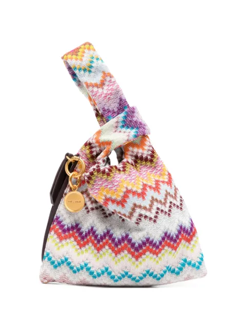 Missoni Raschel zig zag handle tote bag