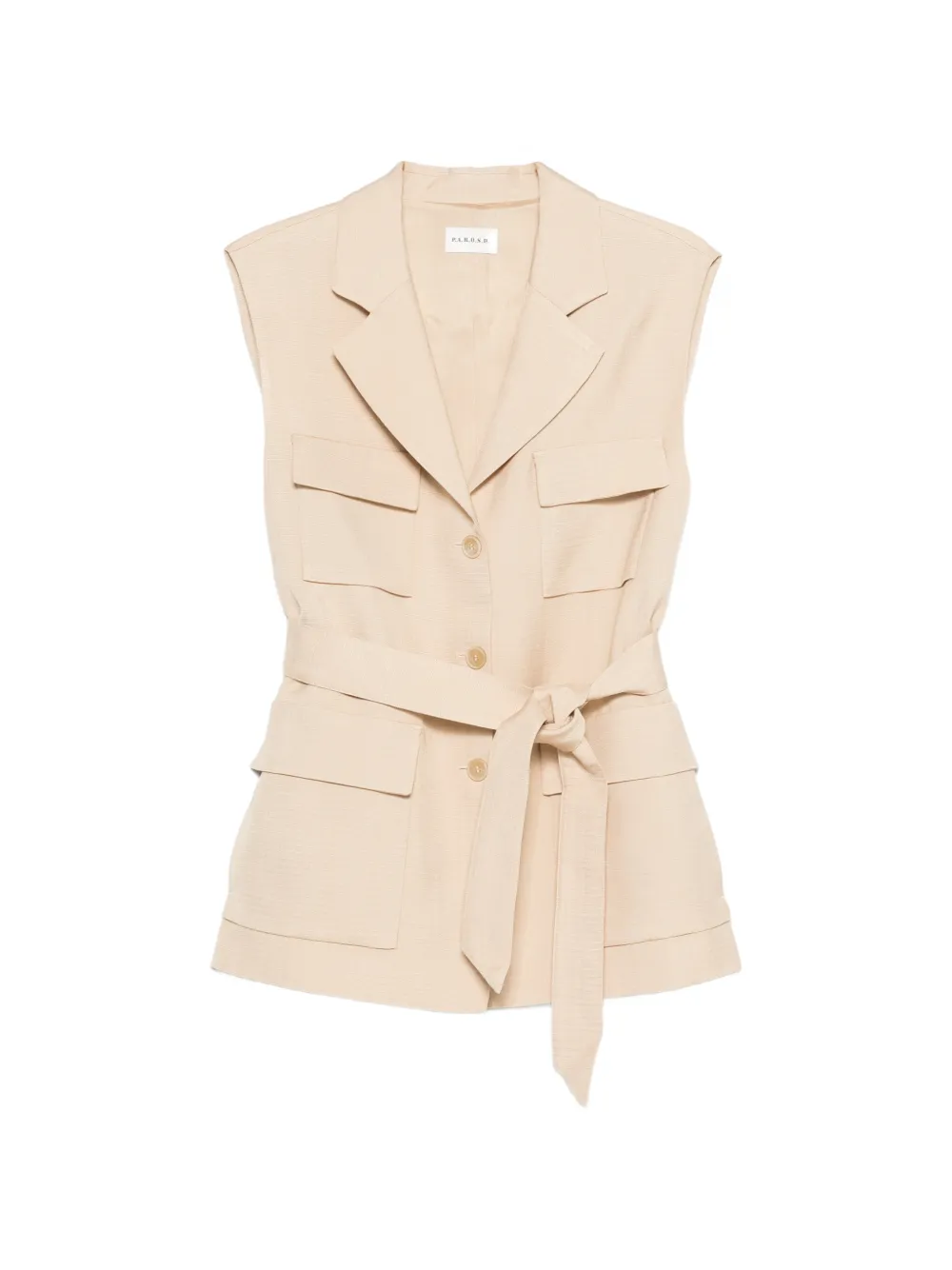 P.A.R.O.S.H. belt patch-pocket gilet - Toni neutri