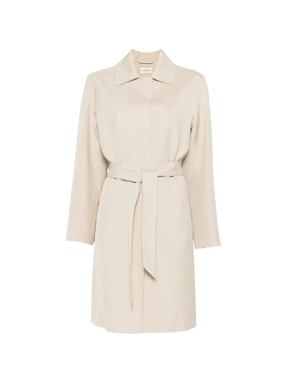 P.A.R.O.S.H. belted long jacket - Toni neutri
