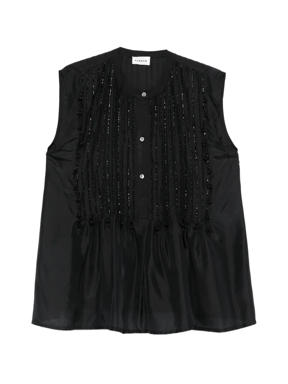 P.A.R.O.S.H. Sadio beaded blouse - Nero