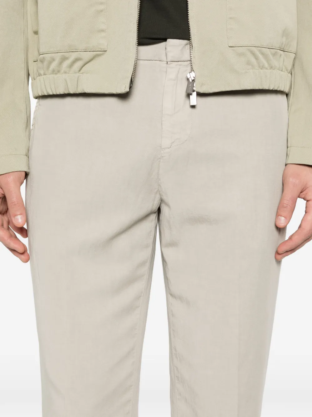 DONDUP Broek met riemlussen Beige