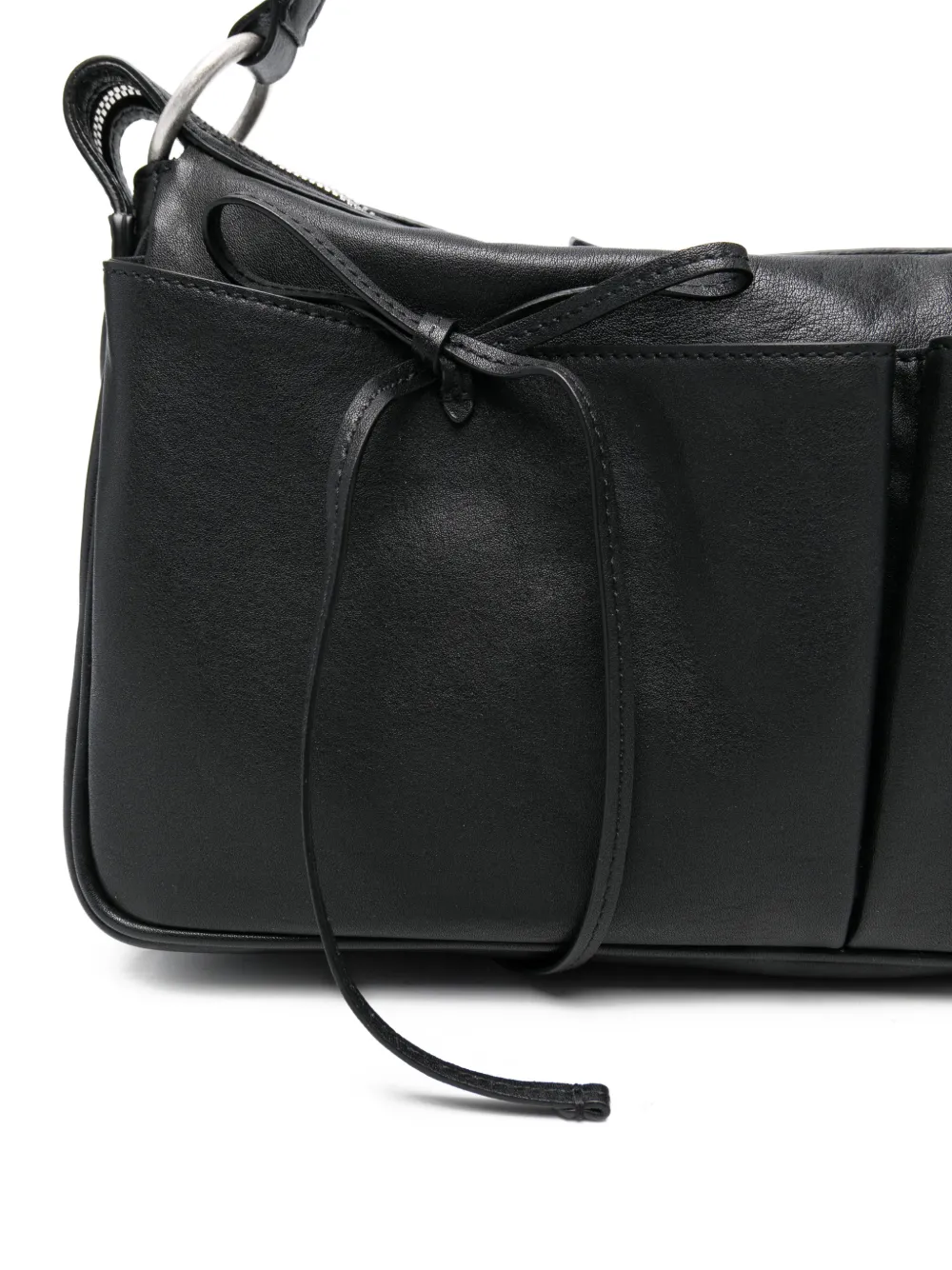 tie detail tote bag
