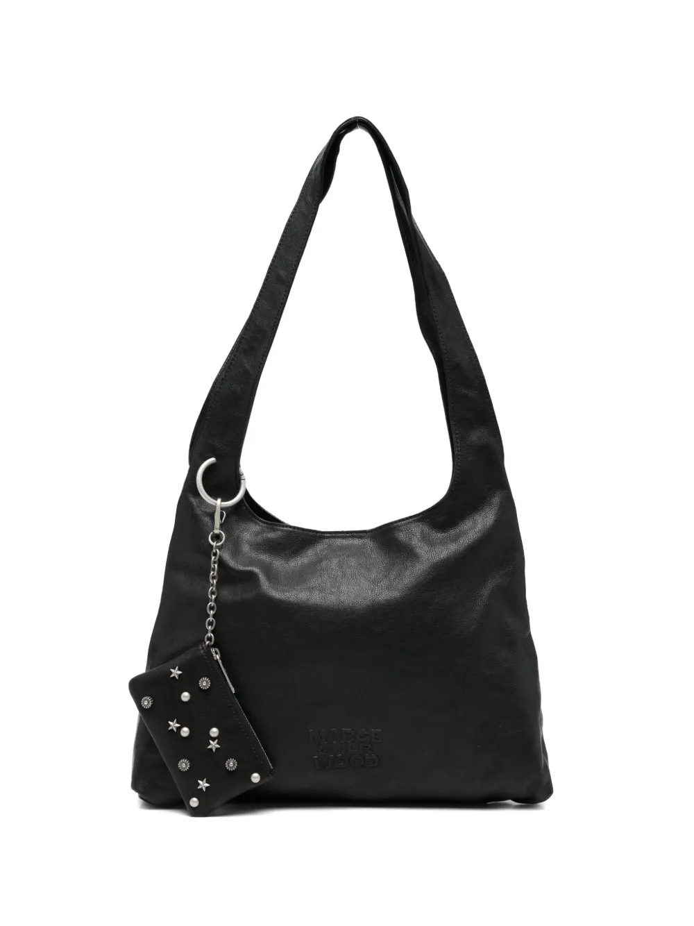 Marge Sherwood washed leather shoulder bag - Nero