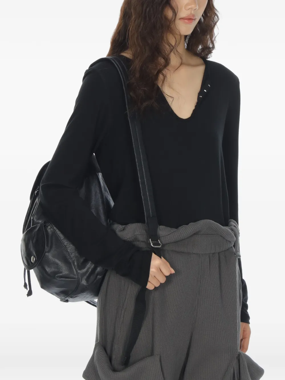 Hook Henley Long-Sleeve Top