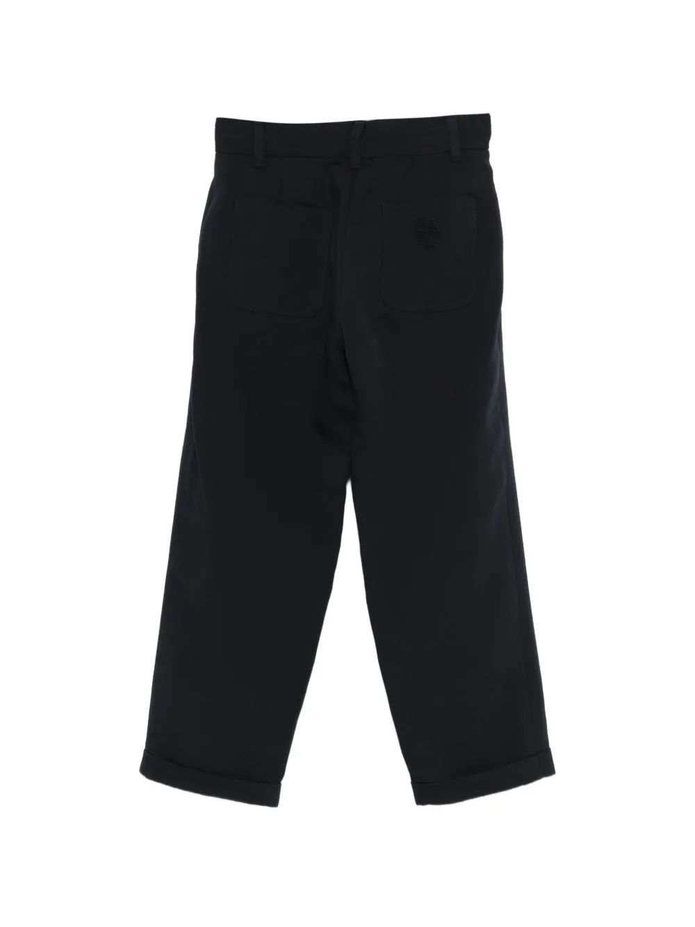 Emporio Armani Kids Broek met geborduurd logo Blauw