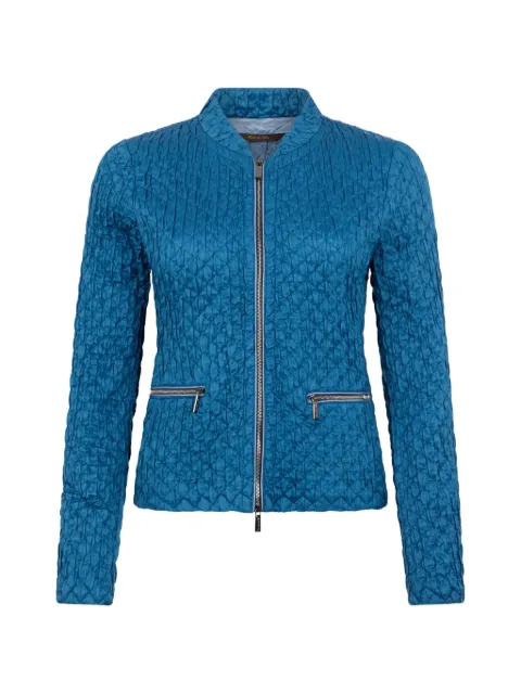 Moorer quilted zip-front jacket