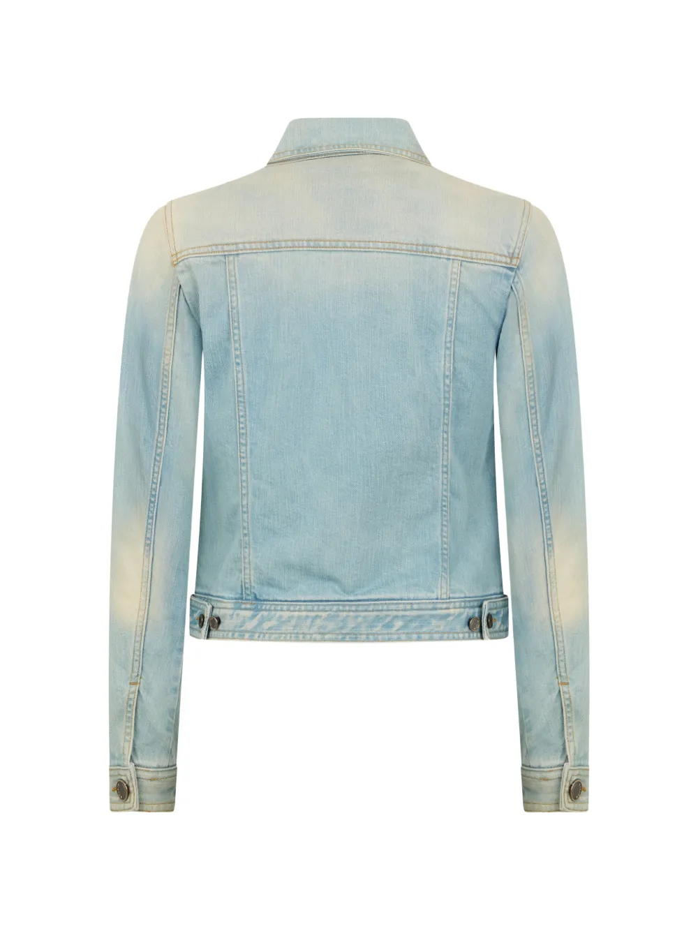  Moorer Floral-embroidered Denim Jacket - Blue 