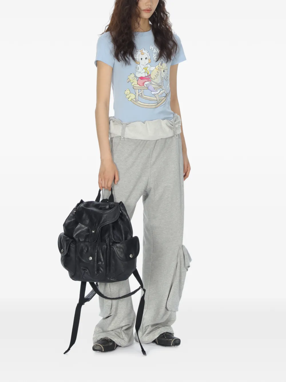  Open Yy Baby Graphic T-shirt - Blue 