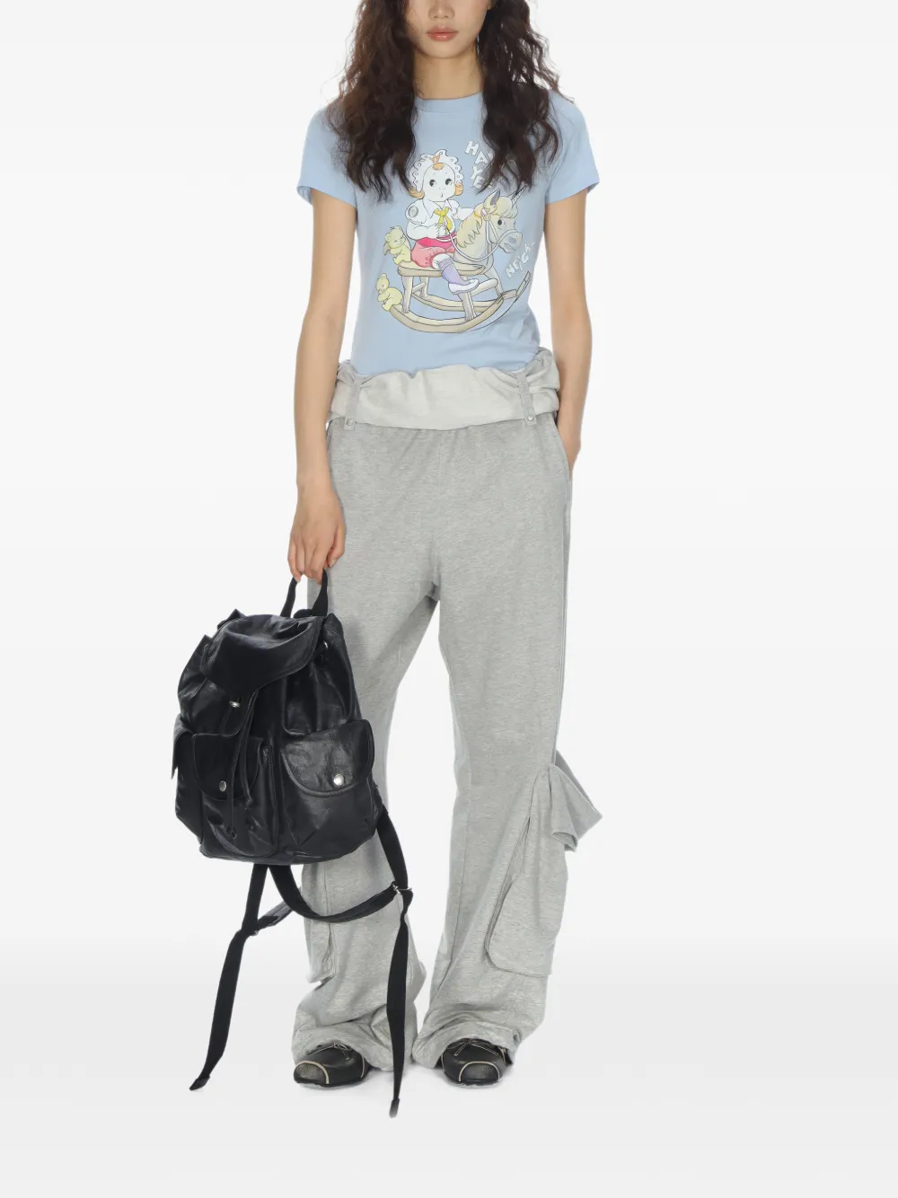  Open Yy Baby Graphic T-shirt - Blue 