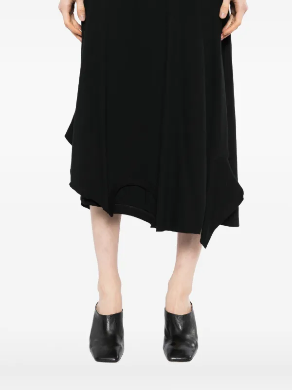Undercover Strap Asymmetric Skirt | Black | FARFETCH