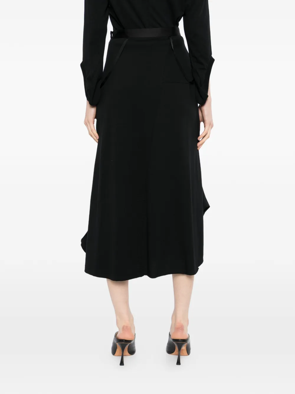 Undercover Asymmetrische rok metb andje Zwart