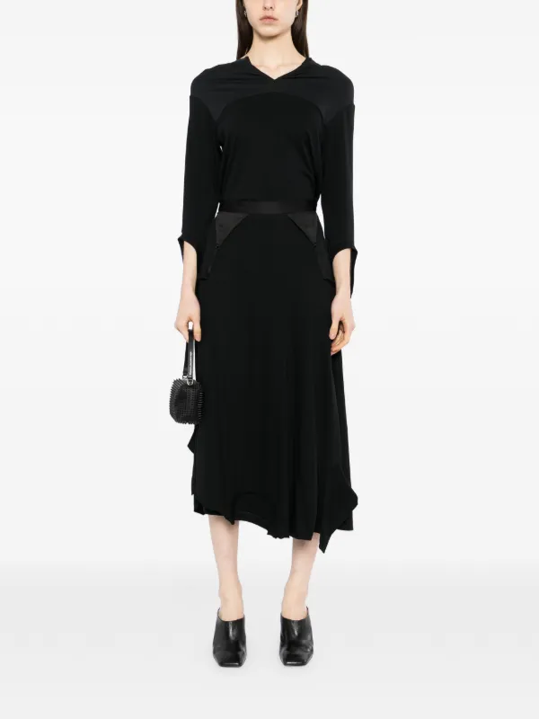 Undercover Strap Asymmetric Skirt | Black | FARFETCH