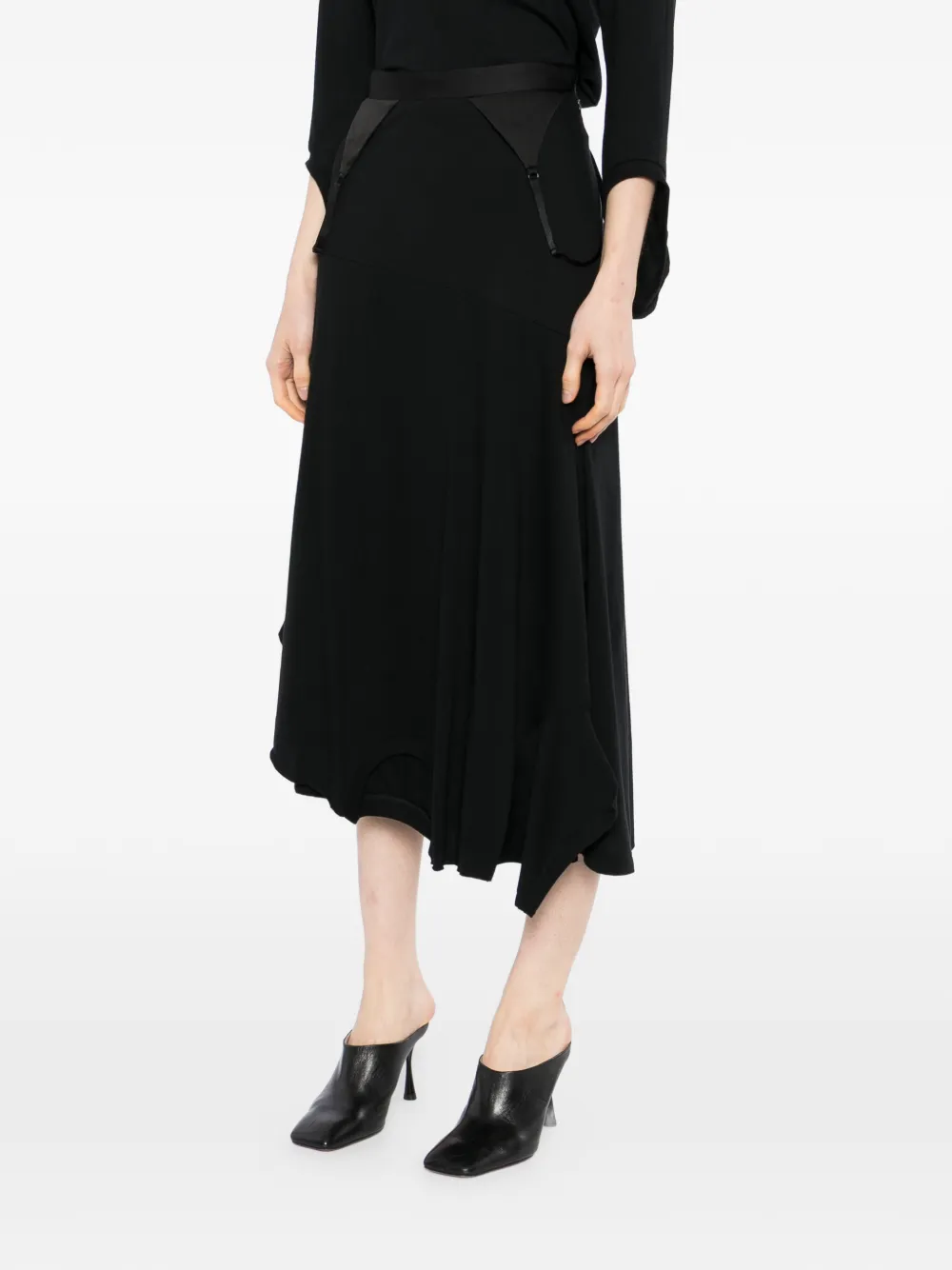  Undercover Strap Asymmetric Skirt - Black 