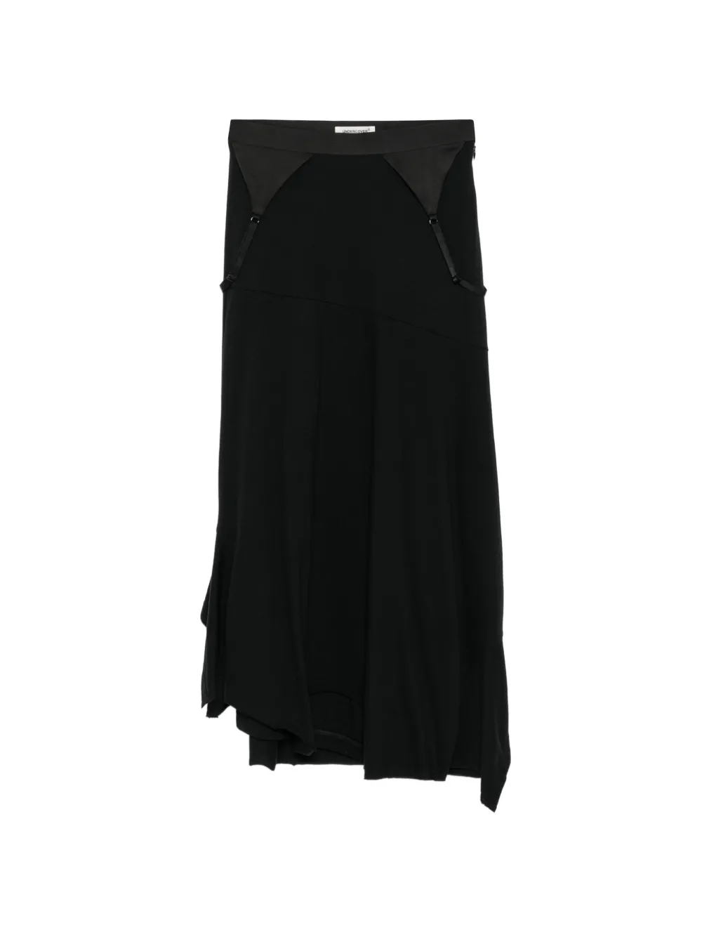 Undercover strap asymmetric skirt - Nero