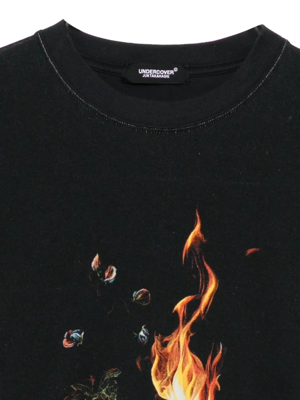 Undercover T-shirt met bloemenprint Zwart