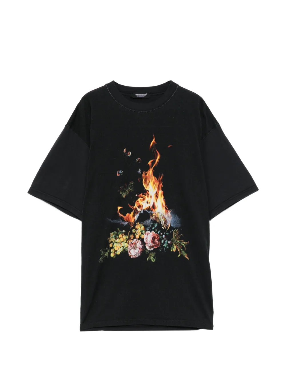 Undercover floral-print crew neck T-shirt - Nero