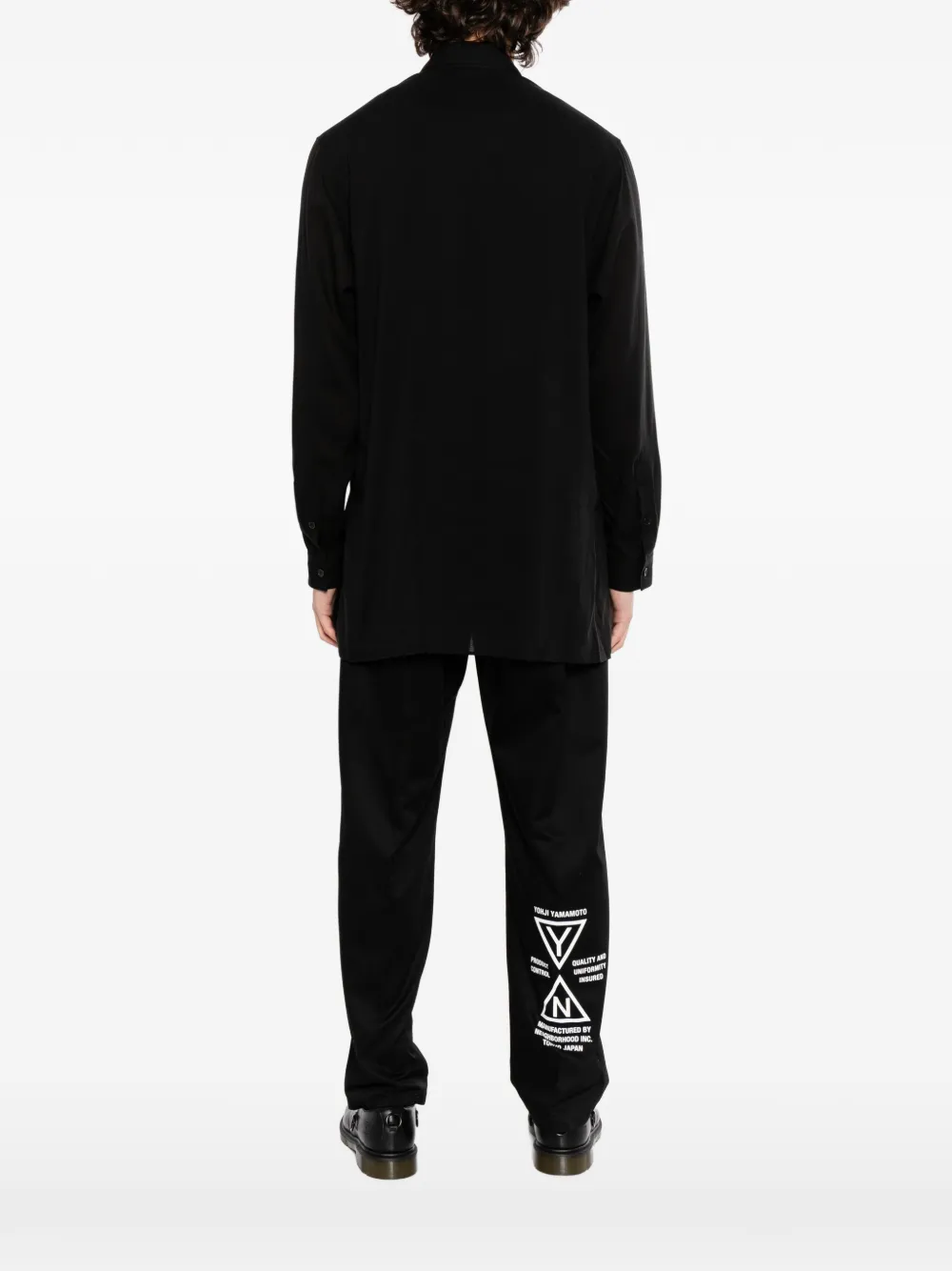 Yohji Yamamoto Overhemd met lange mouwen Zwart