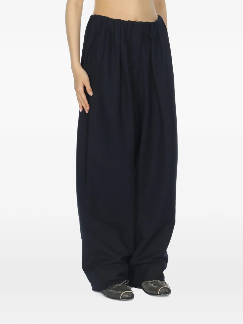  Open Yy Rolled Waist Cargo Trousers - Black 