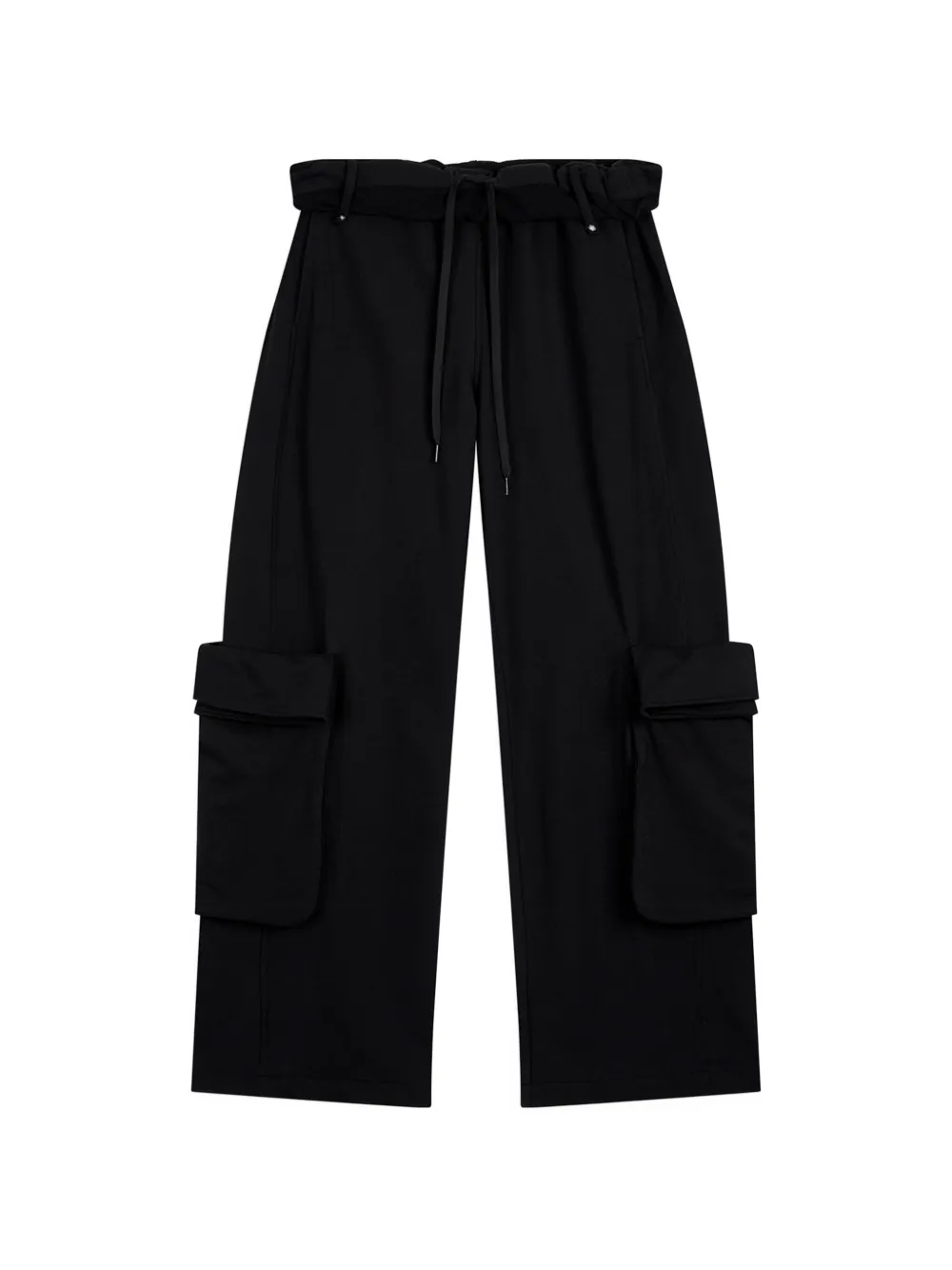 Open YY rolled waist cargo trousers - Nero