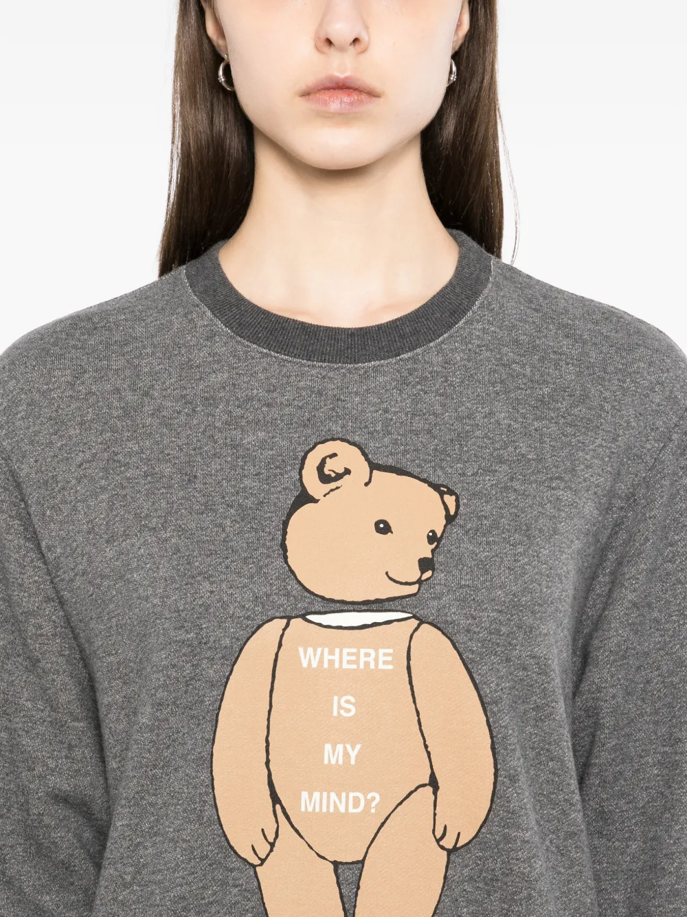 Undercover Sweater met beerprint Grijs
