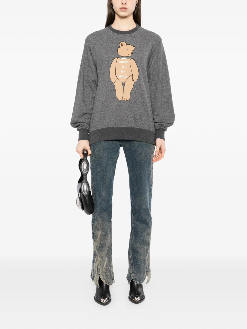  Undercover Bear Print Sweatshirt - Grey 