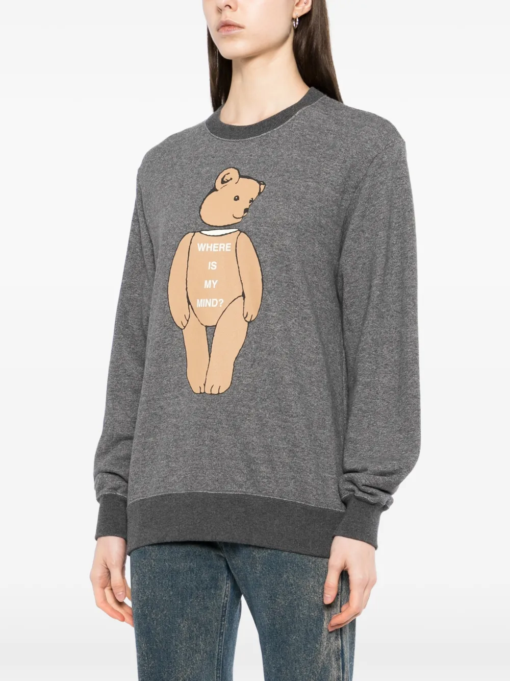  Undercover Bear Print Sweatshirt - Grey 
