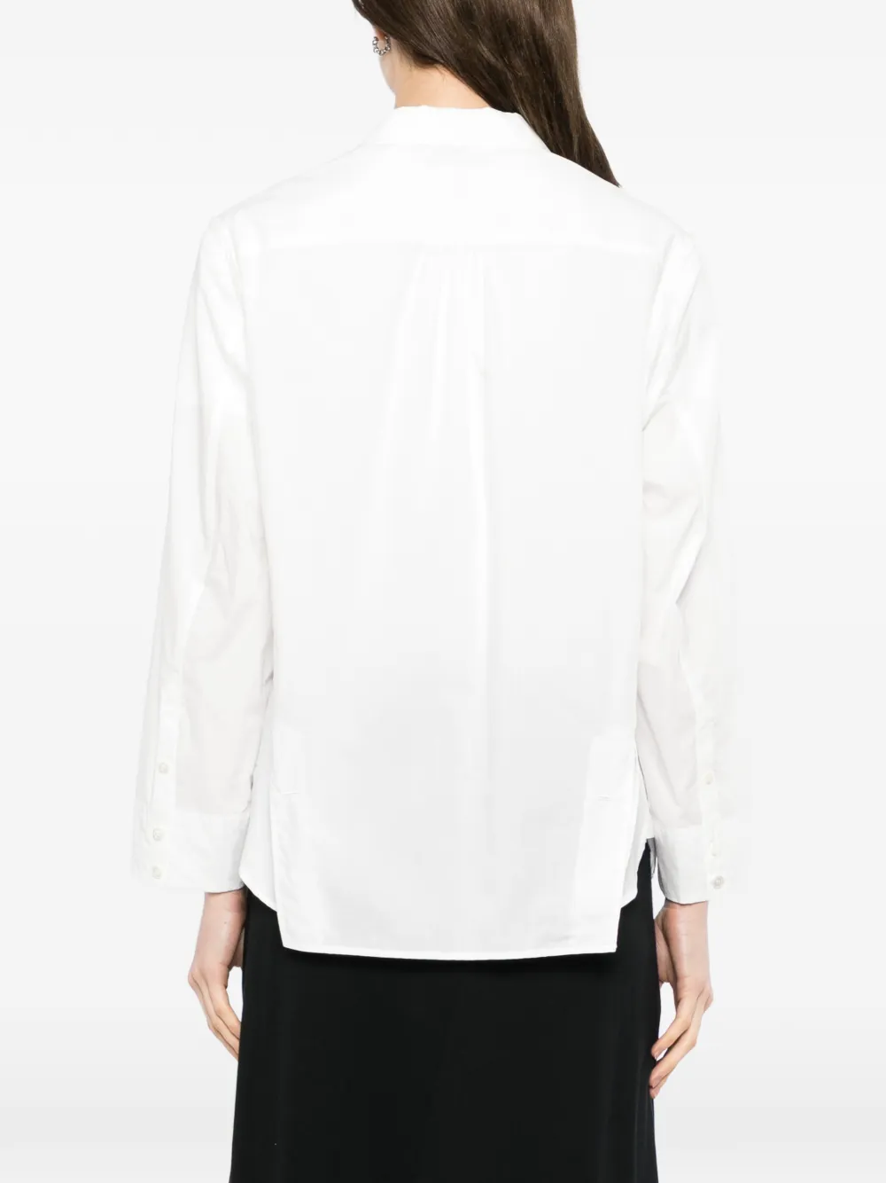 frayed panelled shirt