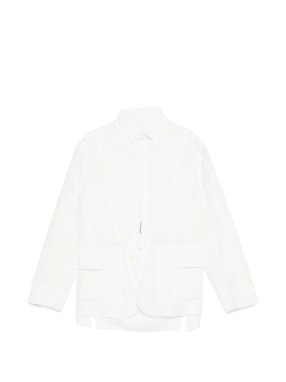 Undercover frayed panelled shirt - Bianco