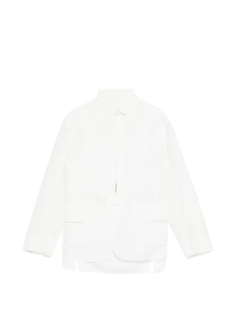 Undercover frayed panelled shirt