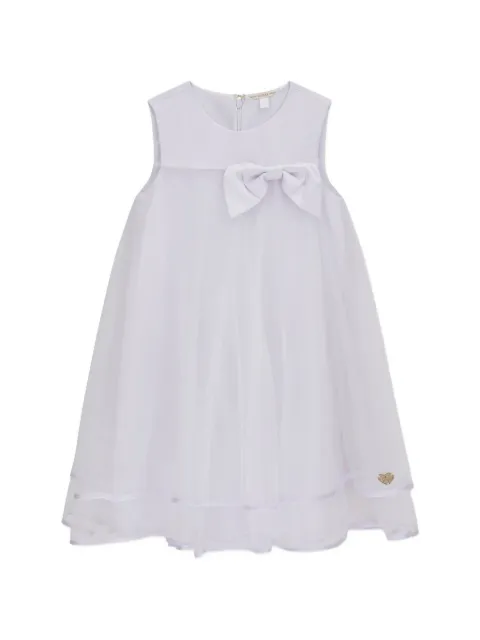 guess kids bow-detail layered dress