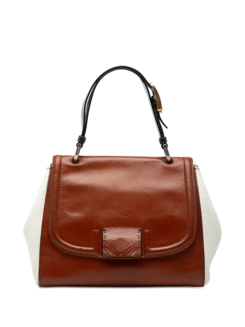 Fendi Pre-Owned 2010-2026 Calfskin Silvana Top Handle Bag satchel - Marrone