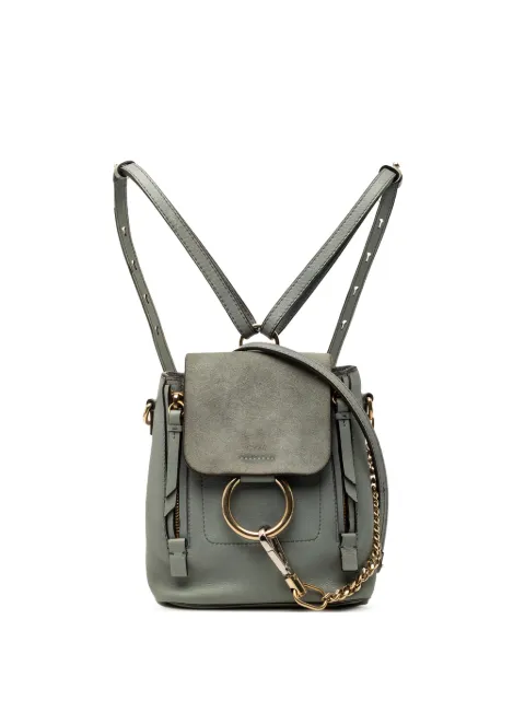 Chloé Pre-Owned mochila Faye mini de ante y piel de becerro 2017