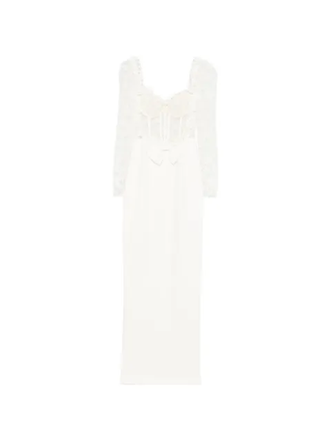 Alessandra Rich lace bow maxi dress