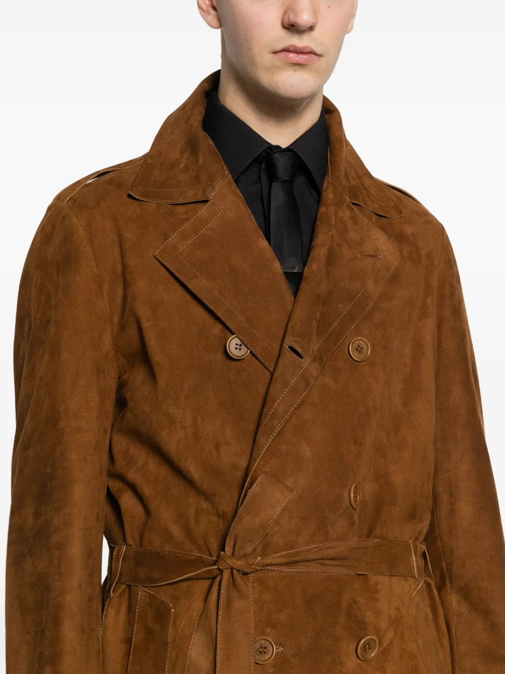 Salvatore Santoro Jas met ceintuur Bruin