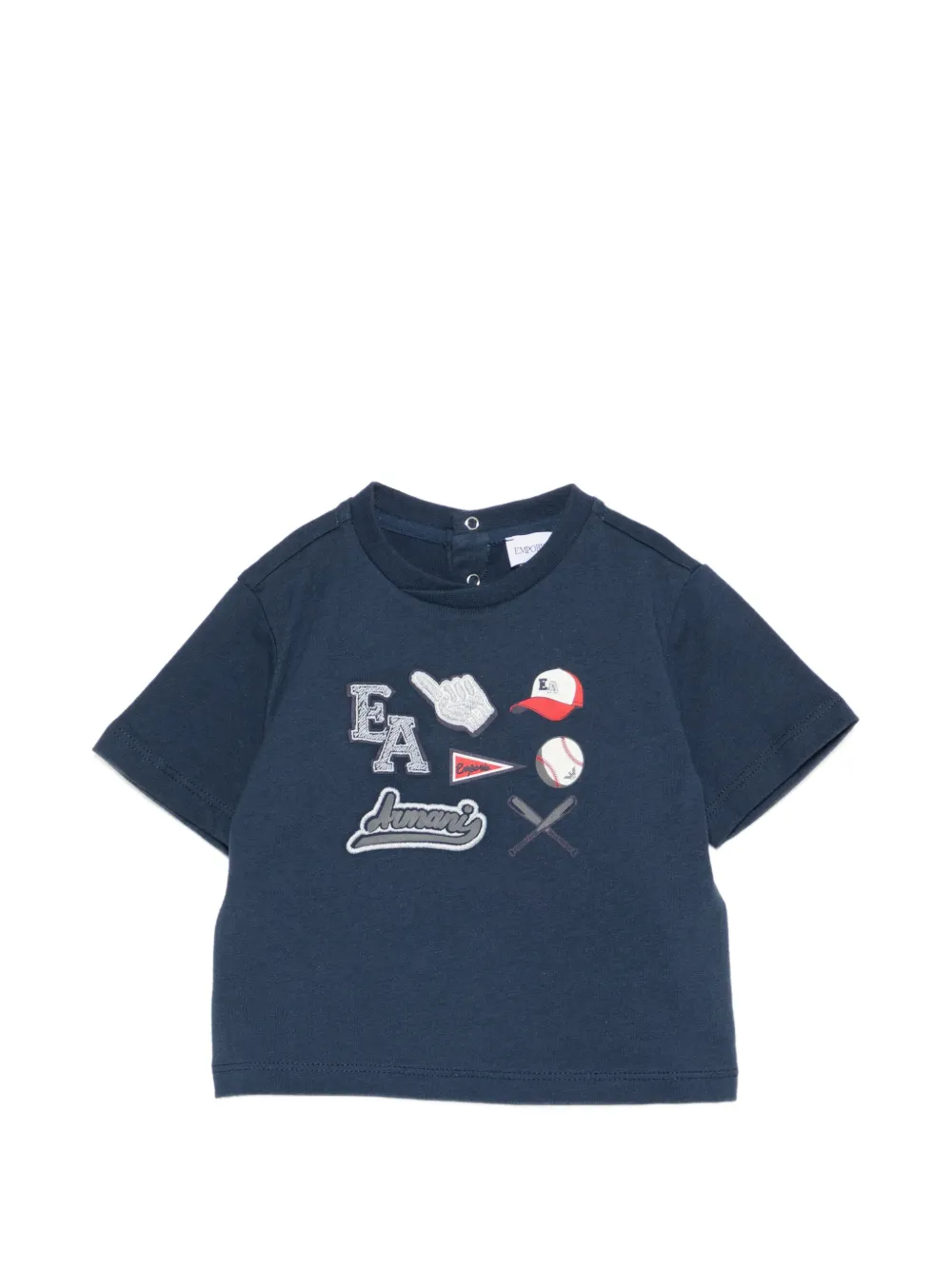 Emporio Armani Kids graphic-print T-shirt - Blu