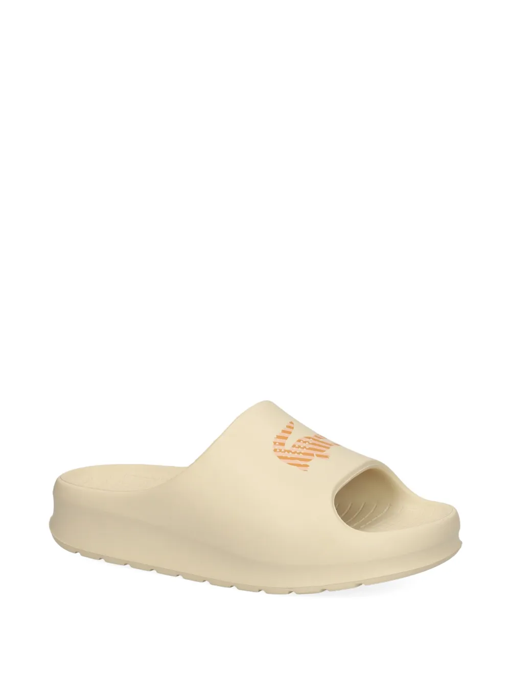 Lacoste logo-print slides Beige