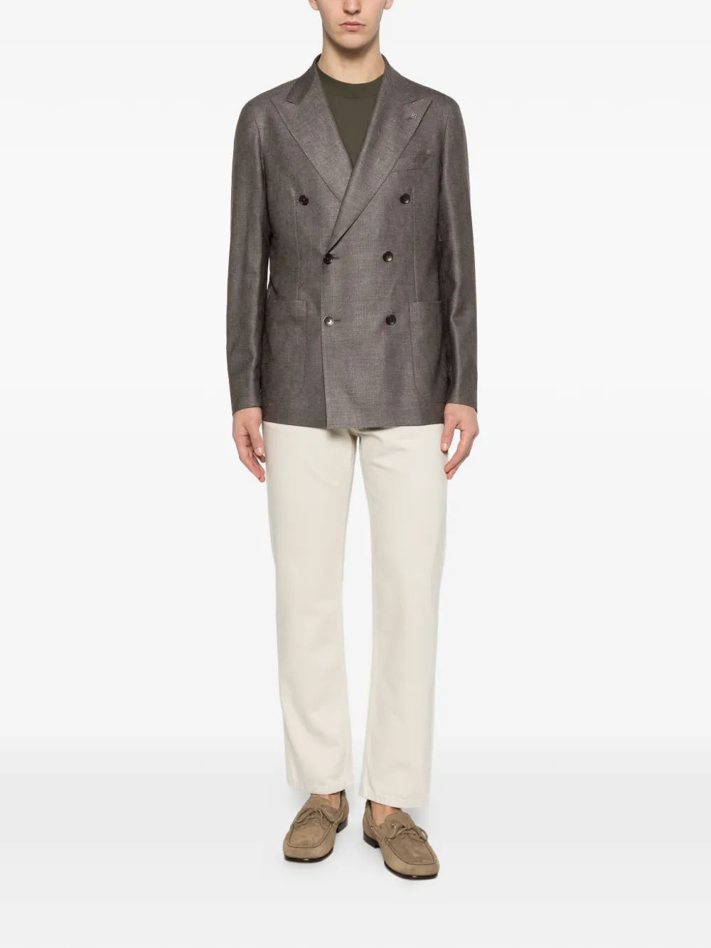 Tagliatore Blazer met dubbele rij knopen Bruin