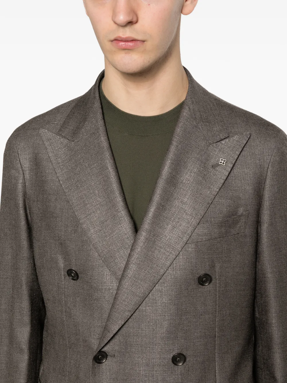 Tagliatore Blazer met dubbele rij knopen Bruin
