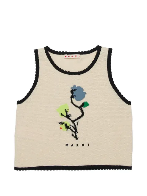 Marni Kids floral-appliqué top