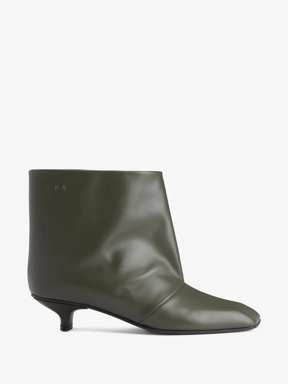 square-toe leather ankle boots