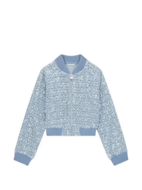 guess kids sequin-embellished bomber jacket